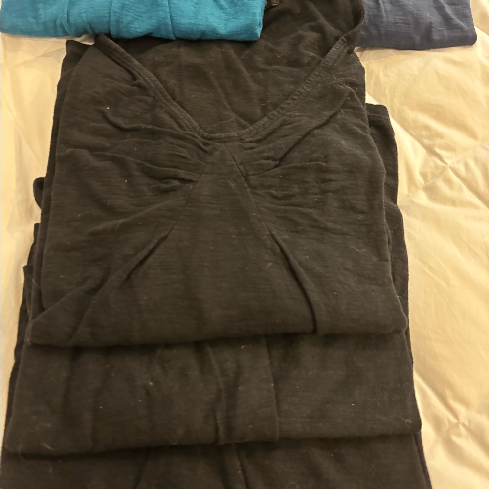 Three Cut Loose black linen cotton tee shirts. Never worn. Excellent condition